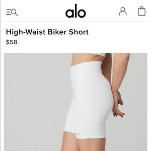 NWT high waist alo biker short
